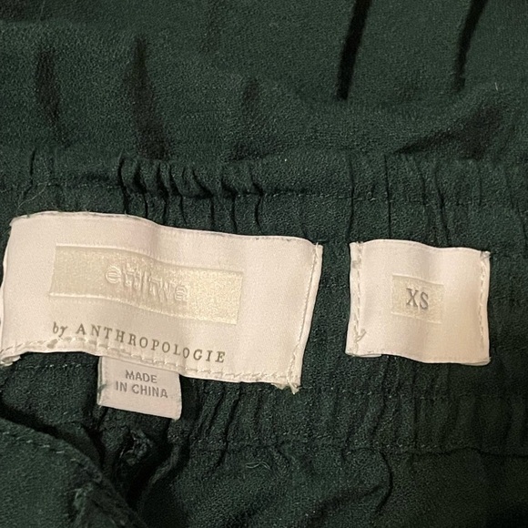 Anthropologie ETT: TWA Wide Legged Malia Forest Green Palazzo Pants Size XS - Picture 7 of 8